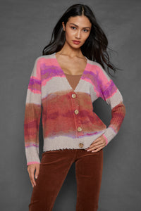 LISA TODD COLORFUL CASHMERE CARDIGAN