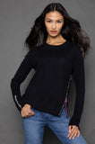 LISA TODD SIDE ZIP SWEATER